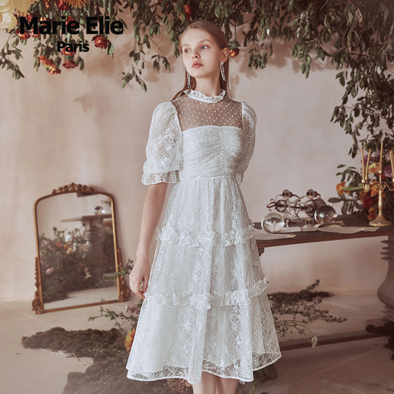 Marie Elie春夏新款 玉姬露雪连衣裙 EAA22M08620