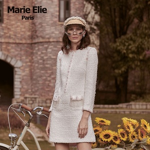 MarieElie2020春季新款 名媛小香风粗花呢连衣裙EAA11M02620
