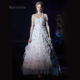 Marie Elie梦幻仙女风白色羽毛亮片连衣裙重工礼服高级感宴会礼服
