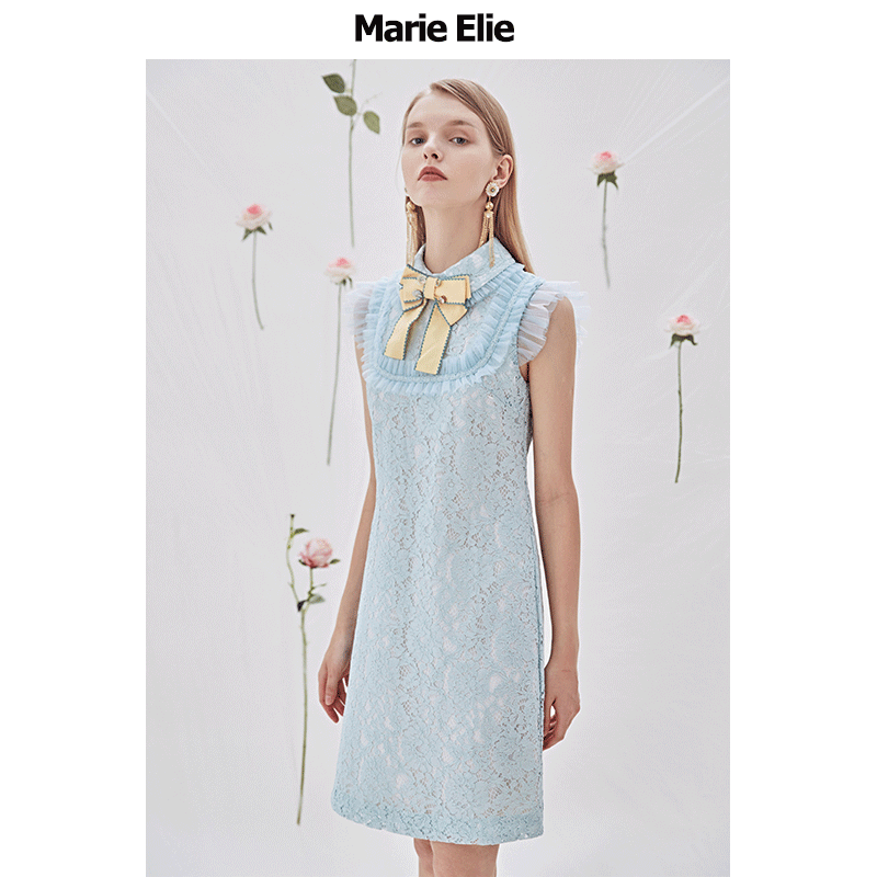 Marie Elie2020年春夏新款 慕兰蕾丝连衣裙ETAA21M08550