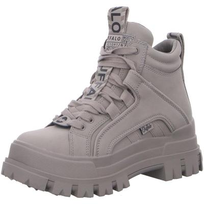 代购buffalo女士马丁靴轻便耐磨防滑透气系带圆头厚底粗跟休闲