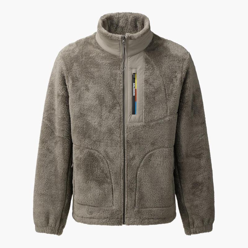 代购SALOMON萨洛蒙女士抓绒衣保暖防风透气户外外套立领长袖