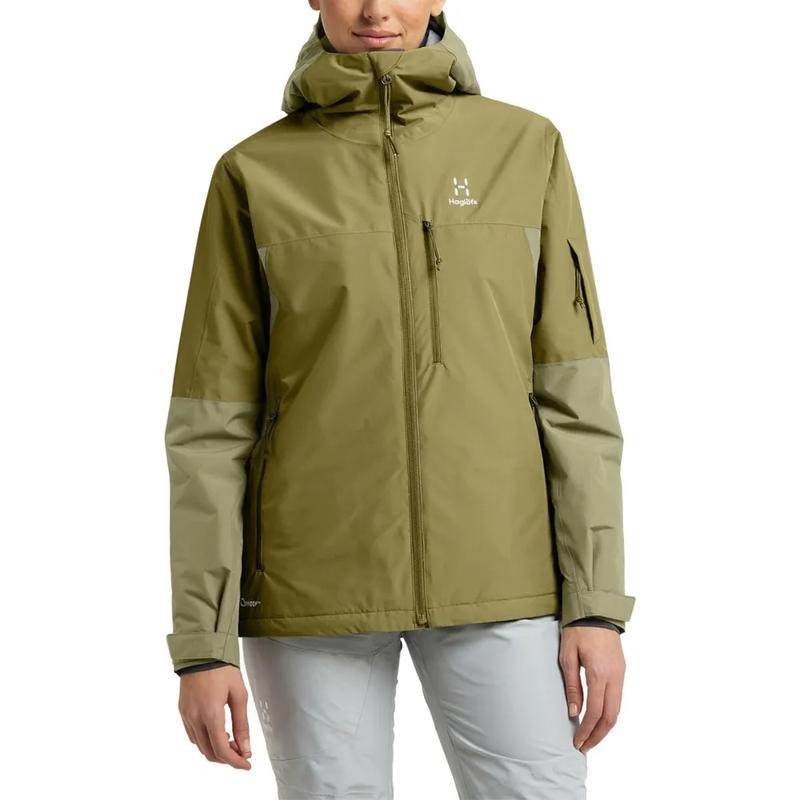代购HAGLOFS女士冲锋衣防水防风保暖户外夹克连帽长袖保暖外套