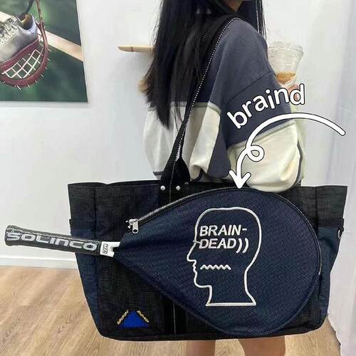 Brain Dead Equipment脑死亡网球包单肩包球拍包个性运动挎包