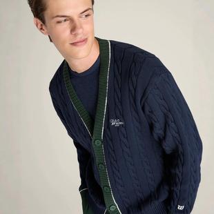 wilson 网球运动毛衣休闲针织开衫 Cable 威尔胜男士 Westport 代购