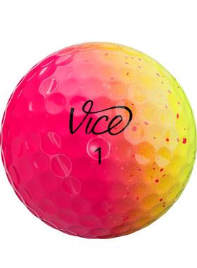 代购美国代购VICE高尔夫球Pro 2025新款霓虹日落高水准稳定软球三