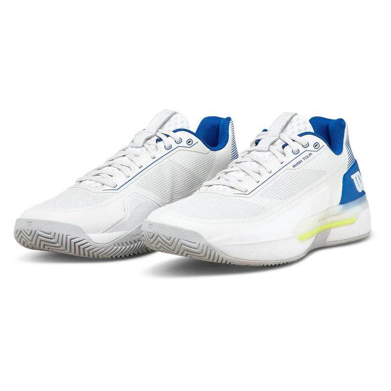 代购Wilson威尔胜男士网球鞋缓震透气耐磨防滑白色蓝色网面材质