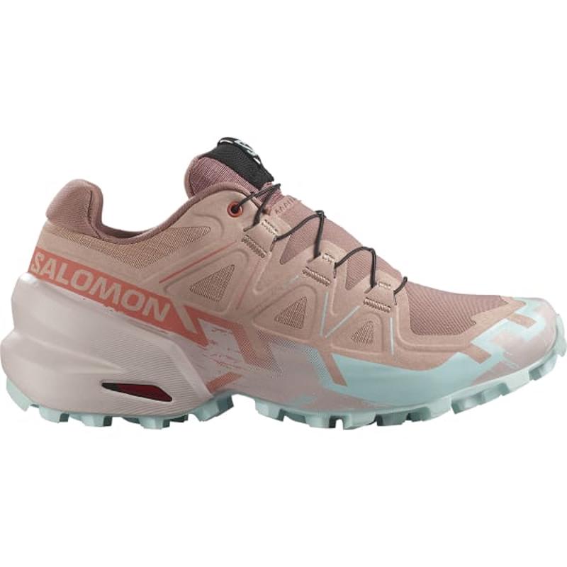 SALOMON SPEEDCROSS 6萨洛蒙越野跑鞋女子轻量抓地粉色户外运动鞋