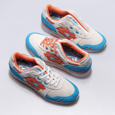 代购Asics x MITSUI GEL-LYTE III 07亚瑟士联名跑步鞋分割式鞋舌