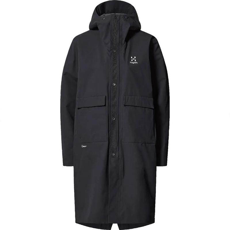 代购HAGLOFS女士冲锋衣防水防风透气户外风衣连帽长袖硬壳外套