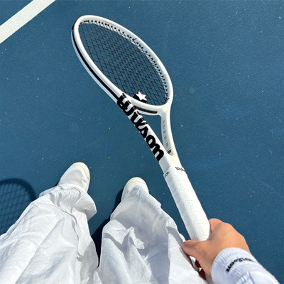 代购WILSON Clash/BladeV9威尔胜黑白色小香风定制比赛训练网球拍