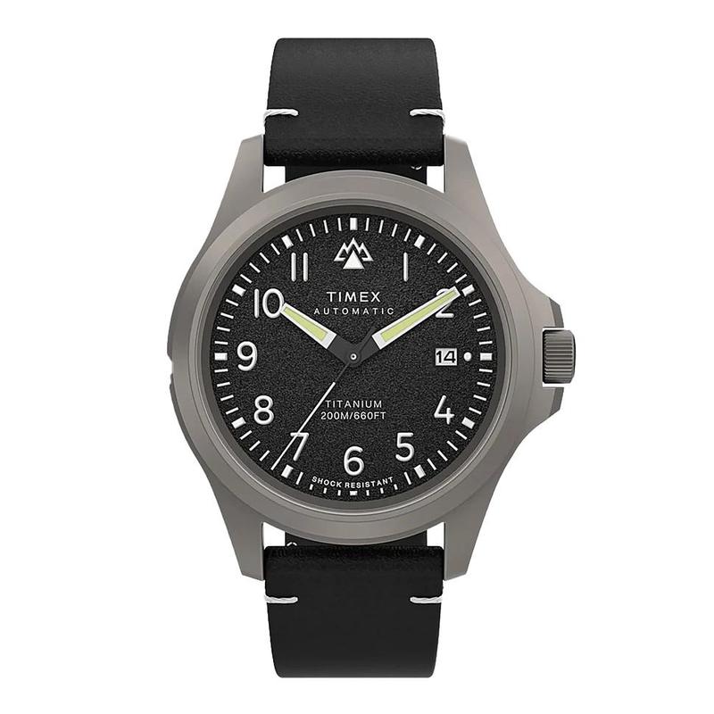 Timex天美时男女腕表日期显示夜光指针防震自动上链钛合金防水
