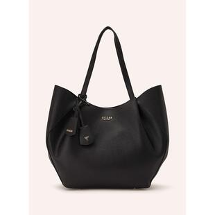 代购GUESS托特包女大容量可拆卸肩带内置手机夹层灵便实用黑色皮