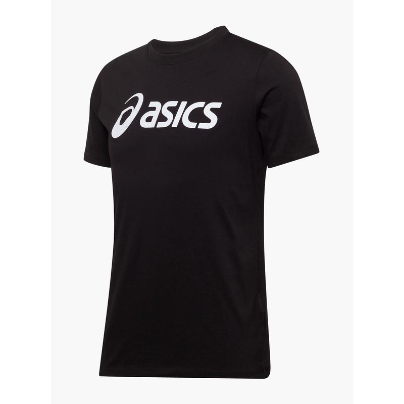 Asics亚瑟士男士运动T恤透气吸湿速干舒适黑色短袖圆领纯色