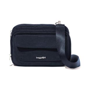 代购Baggallini轻便时尚双拉链斜挎包 女士多功能腰包防盗设计