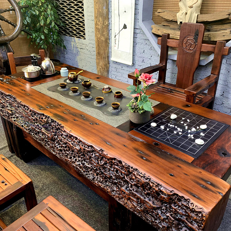 船木茶桌茶台,老船木桌子图片大全,船木茶桌_文秘苑图库