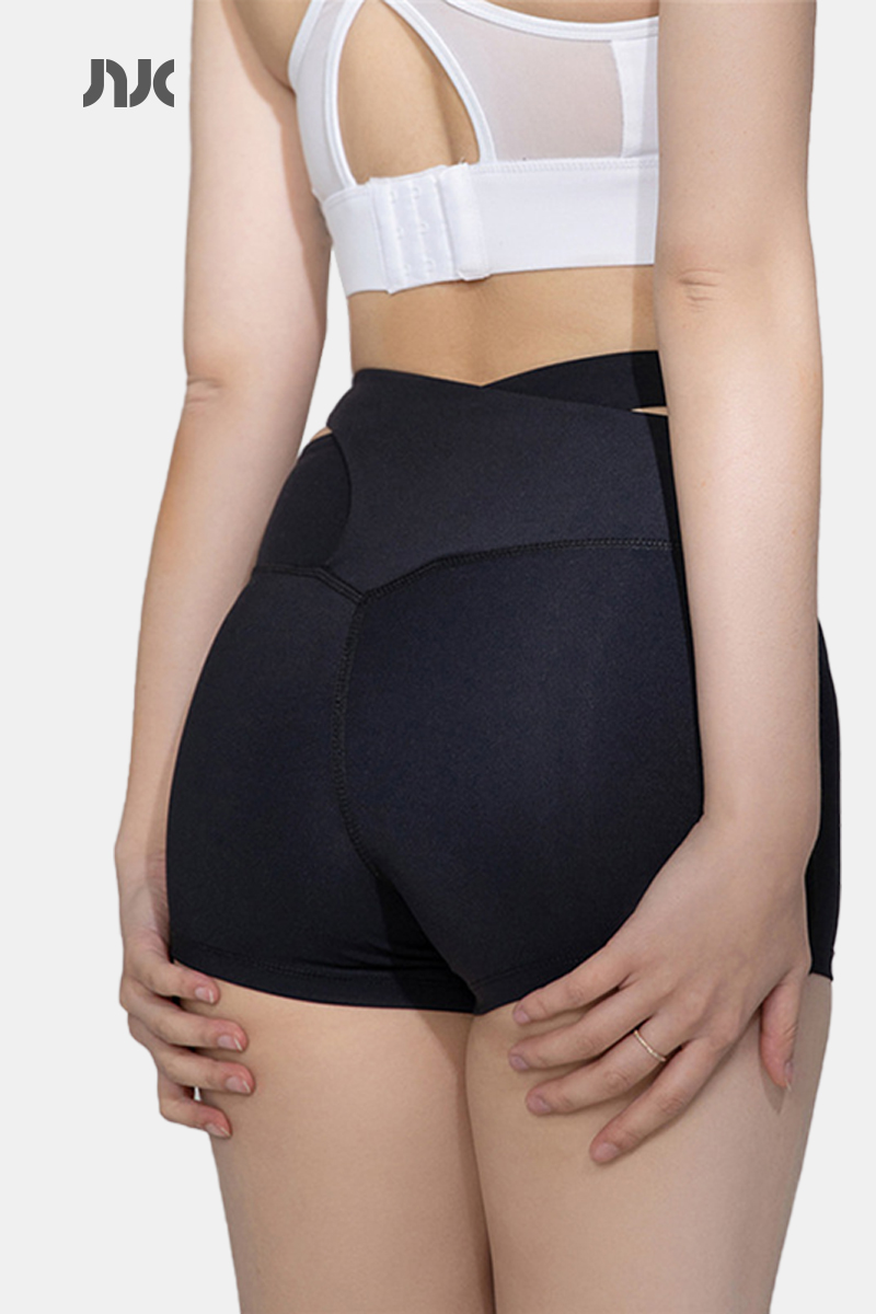 NUKE瑜伽裤健身短裤女 蜜桃臀高腰弹力速干瑜伽裤裤紧身翘臀