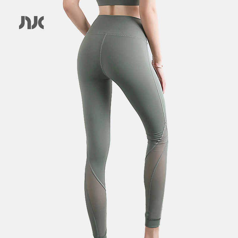 高腰提臀收腹弹力跑步健身裤