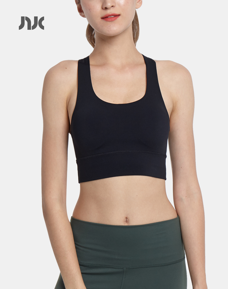 NUKE努客交叉肩带美背瑜伽bra聚拢显胸内衣女防震运动文胸秋