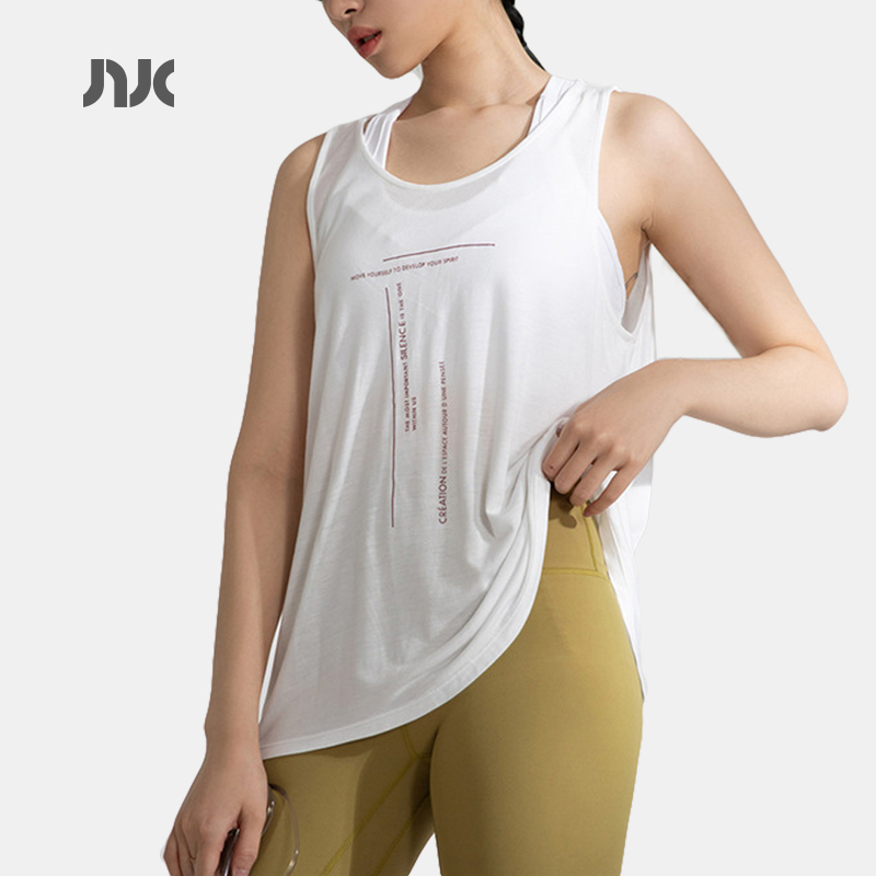 NUKE长款运动背心健身服女 透气训练罩衫无袖t恤宽松瑜伽上衣