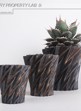 117手工陶瓷龟甲龙惠比须笑大黑象牙宫潮流植物花盆植本钵SRL花盆