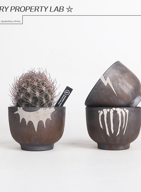 112手工陶瓷龟甲龙惠比须笑大黑象牙宫潮流植物花盆植本钵SRL花盆