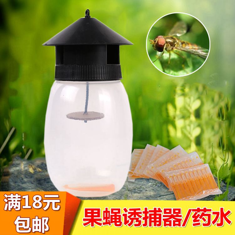 果蝇诱捕器果园菜地瓜果实蝇针蜂果蝇引诱剂针蜂捕抓器诱虫剂药水