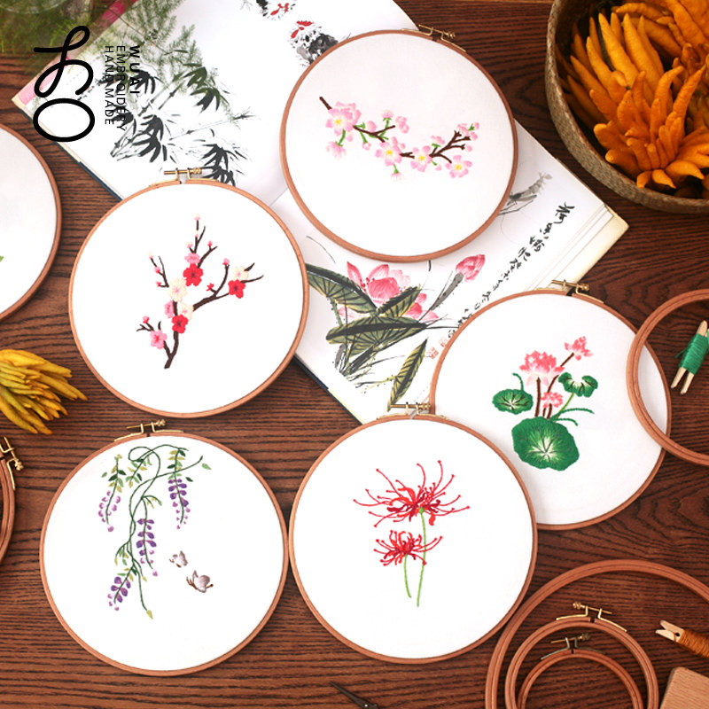花卉刺绣手工diy材料包初学者入门自绣布艺绣花欧式立体绣送男友,居家布艺,缝纫DIY材料套装,淘宝优惠券,粉丝福利购,淘宝优惠卷