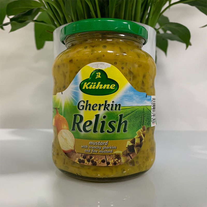 kuhne Gherkin Relish mustard冠利芥末青瓜蓉汉堡酱三明治热狗酱-封面