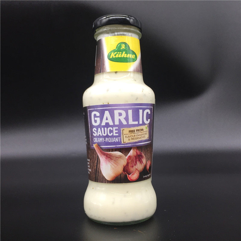 kuhne garlic sauce creamy-piquant冠利蒜味酱薯条炸鸡蘸酱250ml