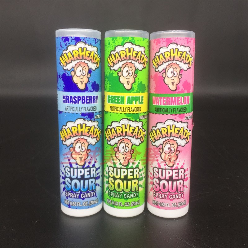 Warheads Super Sour Spray Candy美国进口蓝树莓酸味喷雾果味糖 零食/坚果/特产 软糖/果味糖/凝胶糖果 原图主图