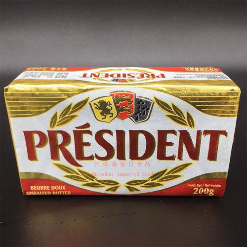 president淡味蛋糕烘培无盐黄油
