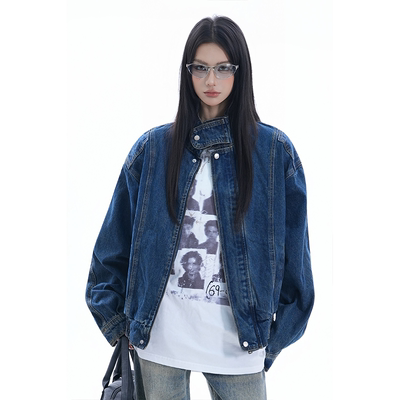 kk soul美式街头cleanfit水洗解构牛仔夹克宽松中性风情侣外套潮