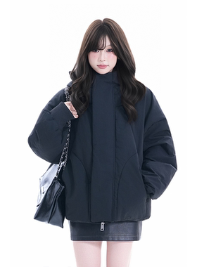 kk soul美式复古黑色羽绒服冬季新款90白鸭绒加厚无性别夹克外套