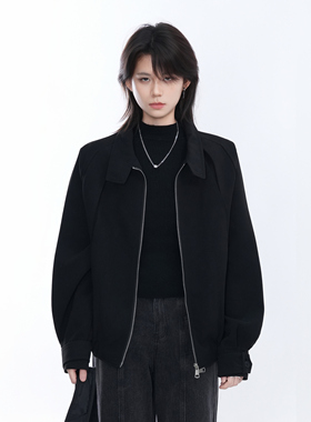 kk soul纯色高级感美式复古分割设计夹克宽松小众秋季潮牌外套