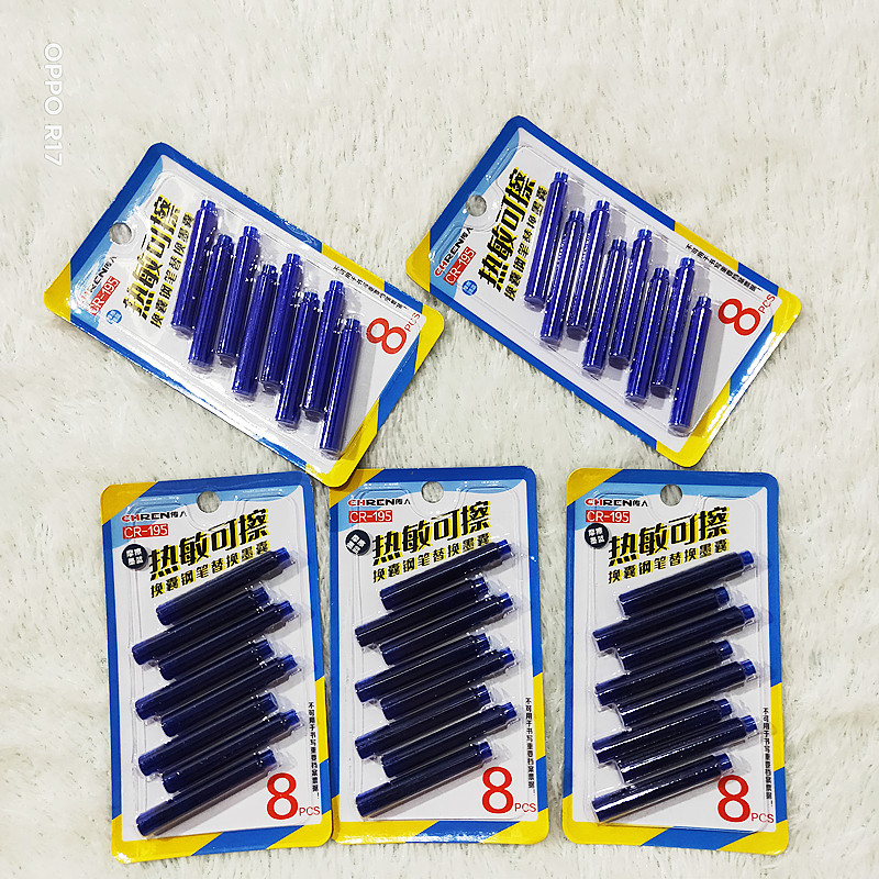 传人摩易装晶蓝色热敏可擦墨囊