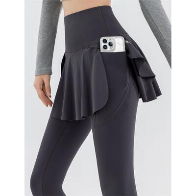 口袋假两件鲨鱼裤裙女外