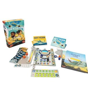 天合小队SKY TEAM桌游卡牌英文双人合作开飞机交流解谜美式游戏