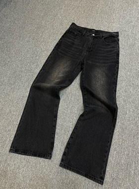 【Einsamer Richer】2021M暗黑水洗做旧微喇牛仔裤