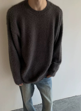 【Einsamer Richer】秋冬氛围感慵懒cleanfit宽松马海毛针织衫