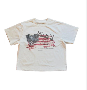 26SS 男女同款 米字旗 水洗正肩短袖 Structure EinsamerRicher