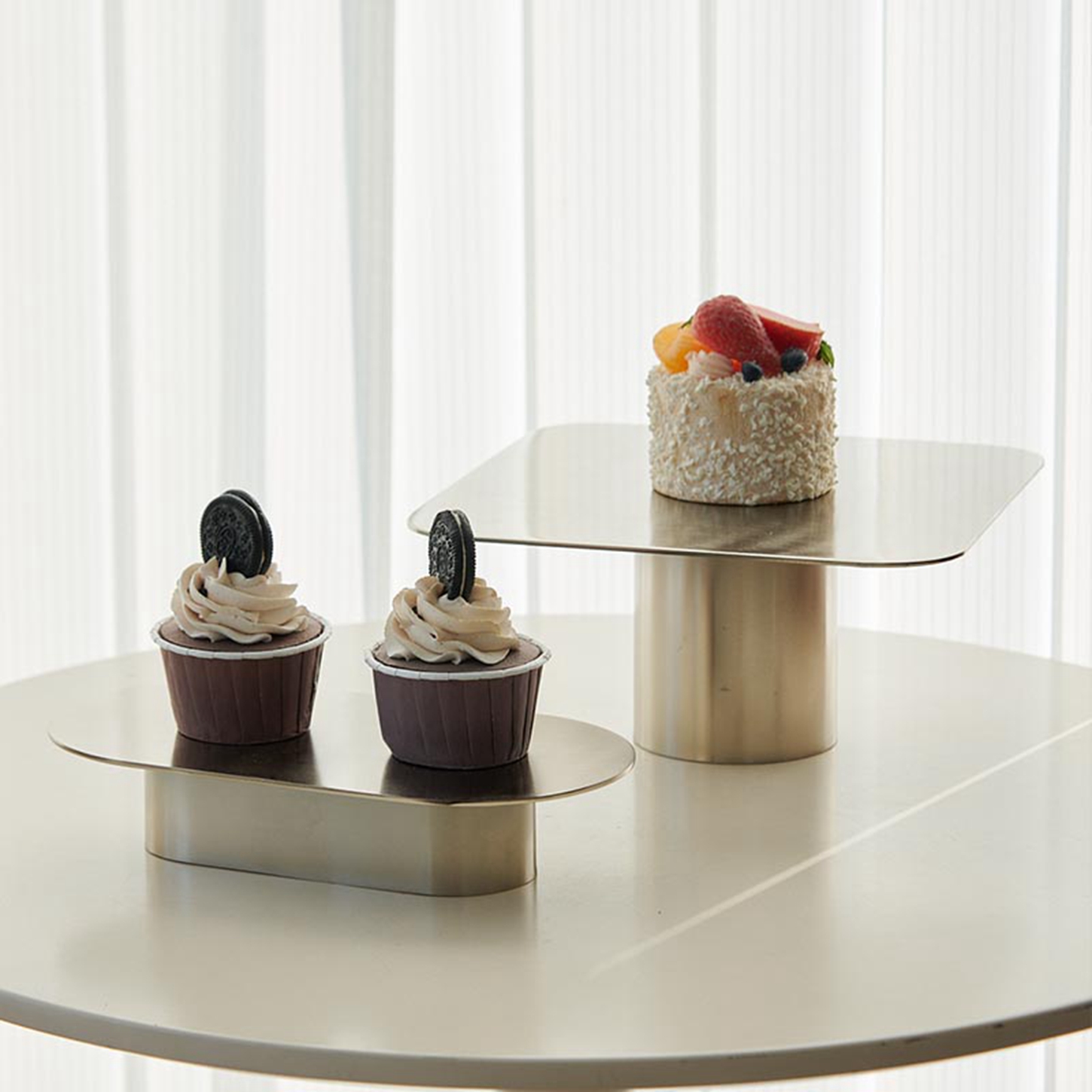 进口金属蛋糕点托甜品台展示架