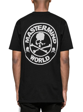 24 mmj日本骷髅头黑白灰潮牌MMJ MASTERMIND WORLD  SSTshirt短袖