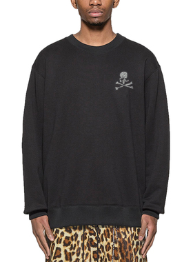 原创暗黑骷髅烫钻mj水钻套头卫衣 骷髅贴身打底宽松 日韩轻奢大码