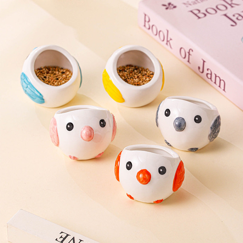 鹦鹉食盒陶瓷食罐喂水饮水鸟杯防洒防溅食碗学吃小型宠物防打翻,宠物/宠物食品及用品,鸟禽喂食器/喂水器,淘宝优惠券,粉丝福利购,淘宝优惠卷