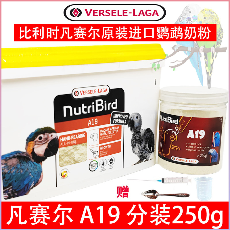 凡赛尔A19鹦鹉高脂奶粉正品比利时中大型幼0天雏鸟原装分装250g克