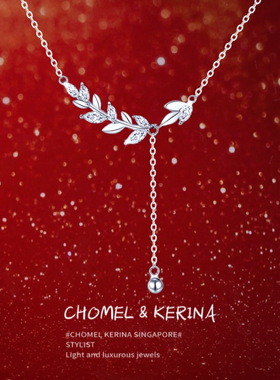 「穗穗平安」s999纯银麦项链女轻奢小众锁骨链情人节闺蜜生日礼物