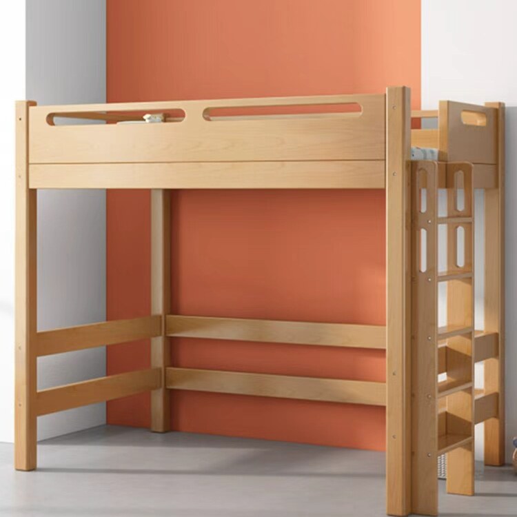 榉木儿童床上下交错式高低床木床
