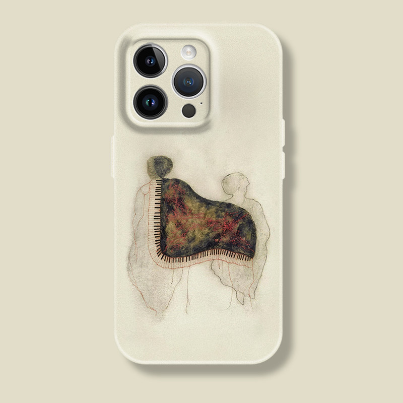 文艺艺术沉默的背影情侣男女苹果iphone17promax适用16pro透明15plus/xs14全包菲林软壳华为小米荣耀13手机壳