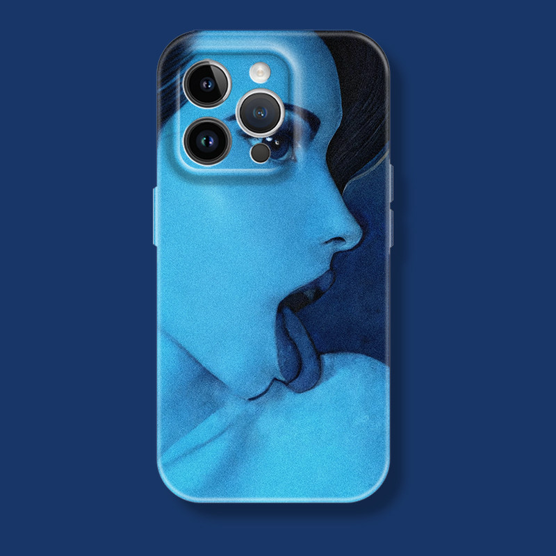 小众高级感超好看蓝色艺术苹果iphone17promax适用16pro透明15plus/xs/14ins风菲林软壳华为小米荣耀13手机壳